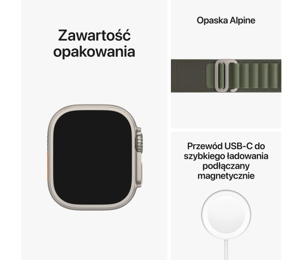 Apple Watch Ultra Titanium/Green Alpine Loop S LTE - 1071573 - zdjęcie 9